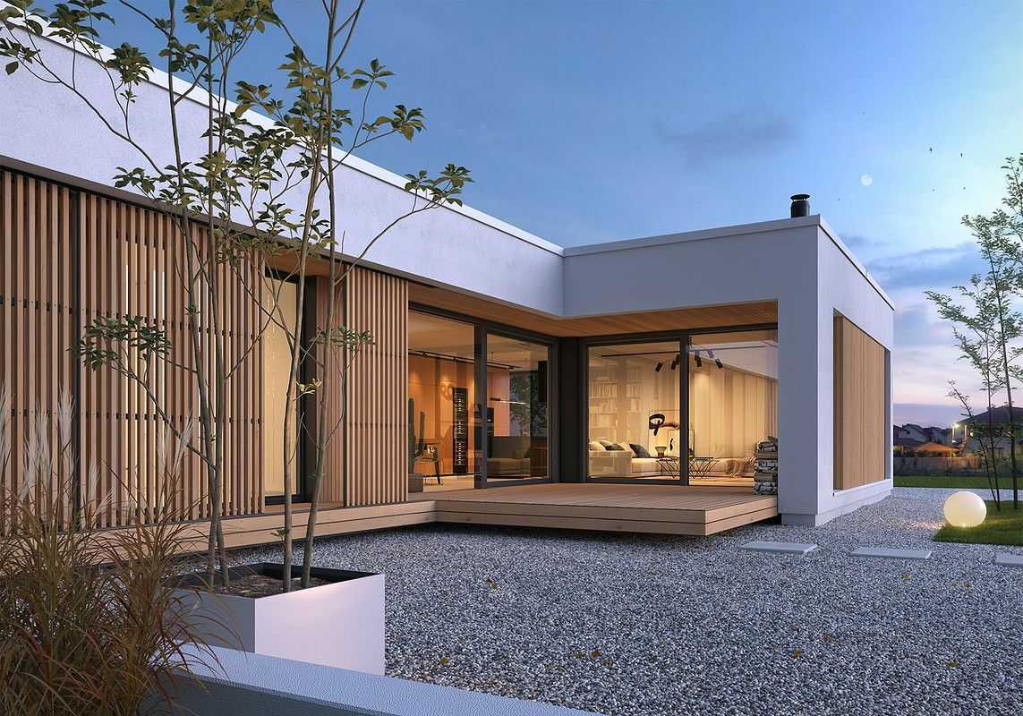 a house with a swimming pool in front of it